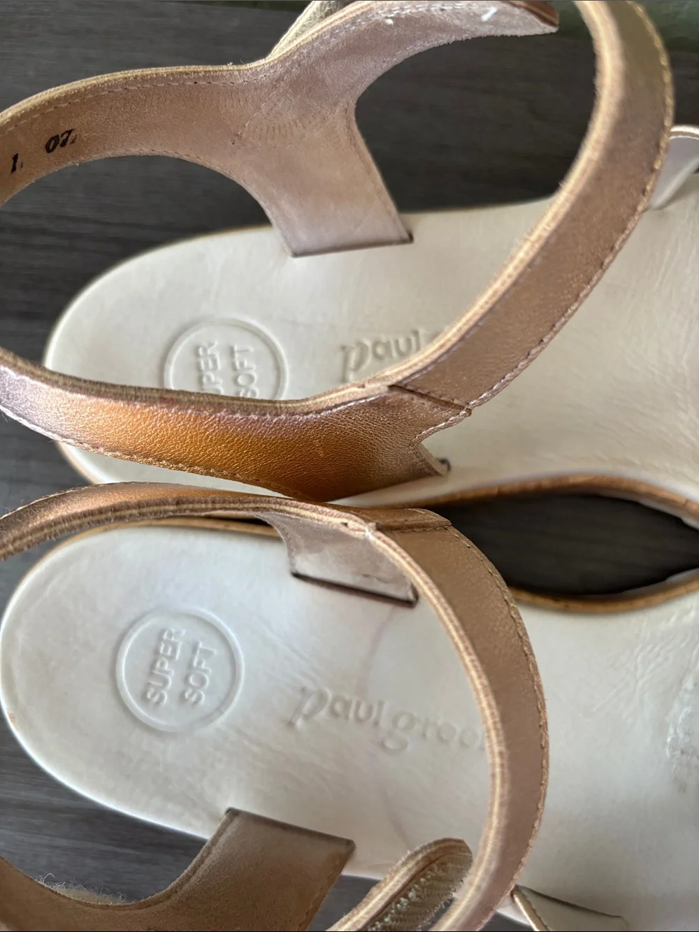 Paul Green Teegan Rosato Nappa Metallic Sandal Size 10 (UK 7.5)